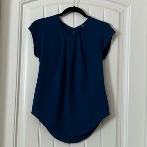 Elegant Blue Women's Top Blouse